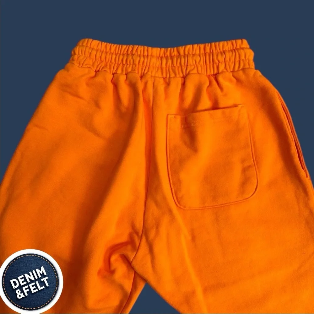 NEW Von Dutch Unisex Orange/Navy Blue‎ Embroidered Logo Jogger Sweatpants Lounge - Picture 6 of 8